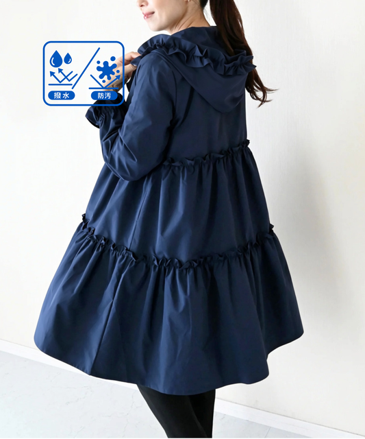 【9月20日(日)20時〜新発売】撥水フリルティアードコート