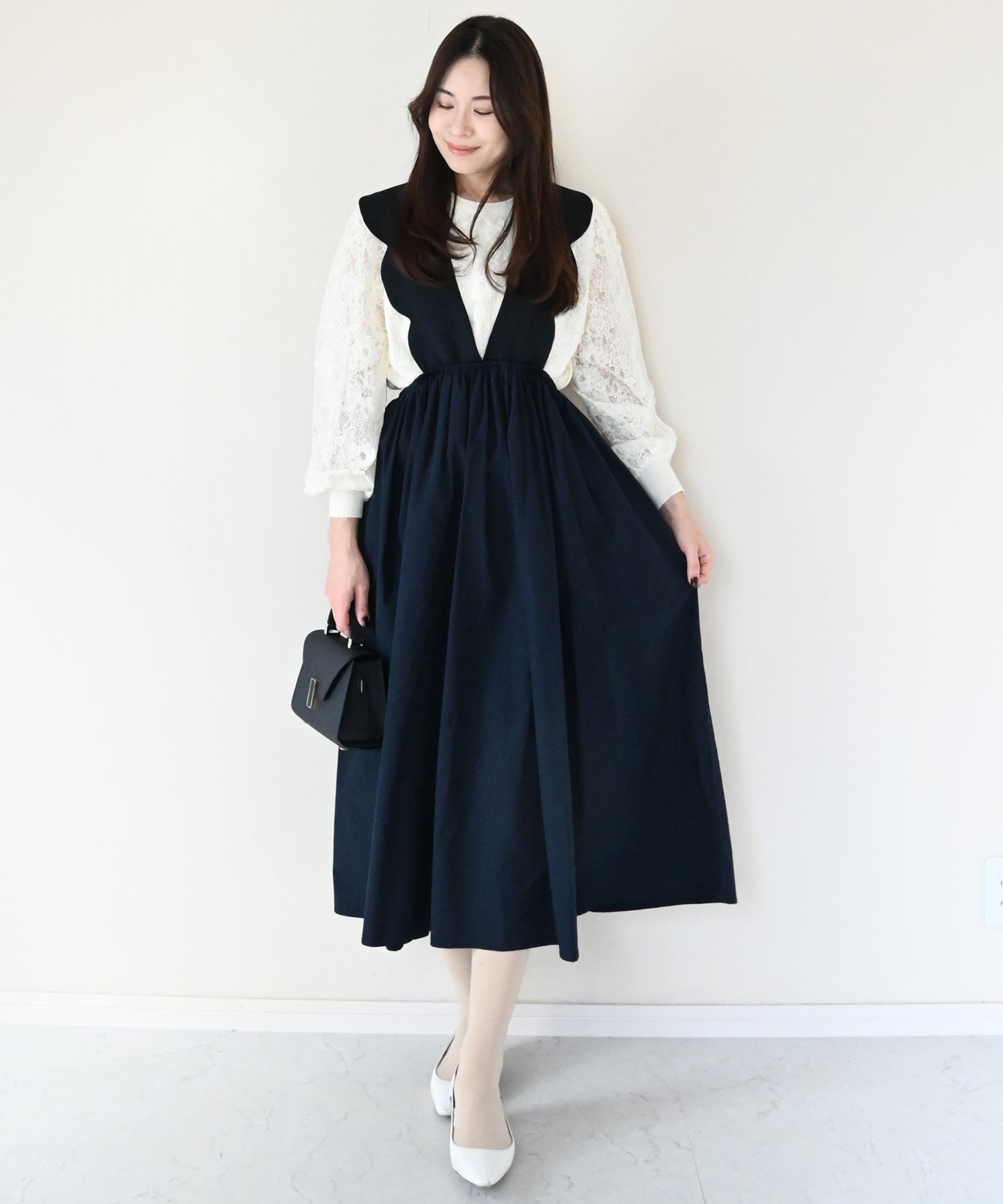 フローラルシアースリーブニット