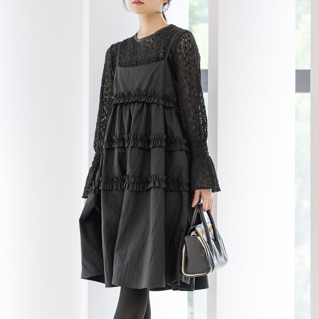 フリルラインギャザーワンピース – Neigeオンラインストア