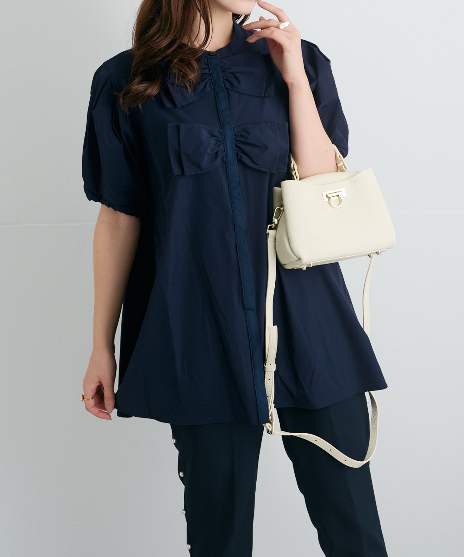 ネストローブ♡UpcycleLino 裏毛バックリボンチュニック 楽天市場】nest Robe ネストローブ UpcycleLino 裏毛 バック リボン
