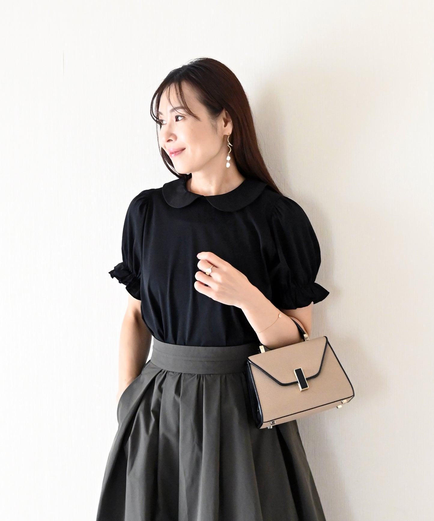 【8月23日(日)20時〜新発売】丸襟フリルスリーブトップス