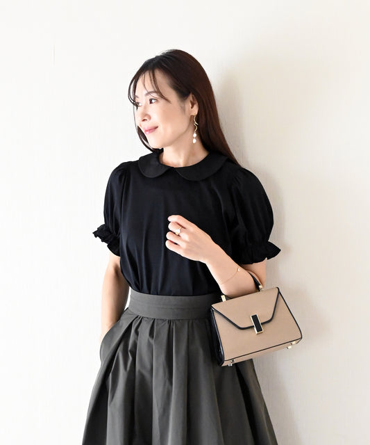【8月23日(日)20時〜新発売】丸襟フリルスリーブトップス