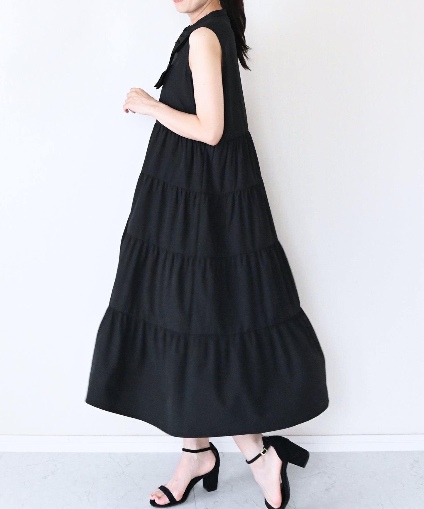 【6月21日(日)20時〜新発売】ノーブルリボンティアードワンピース