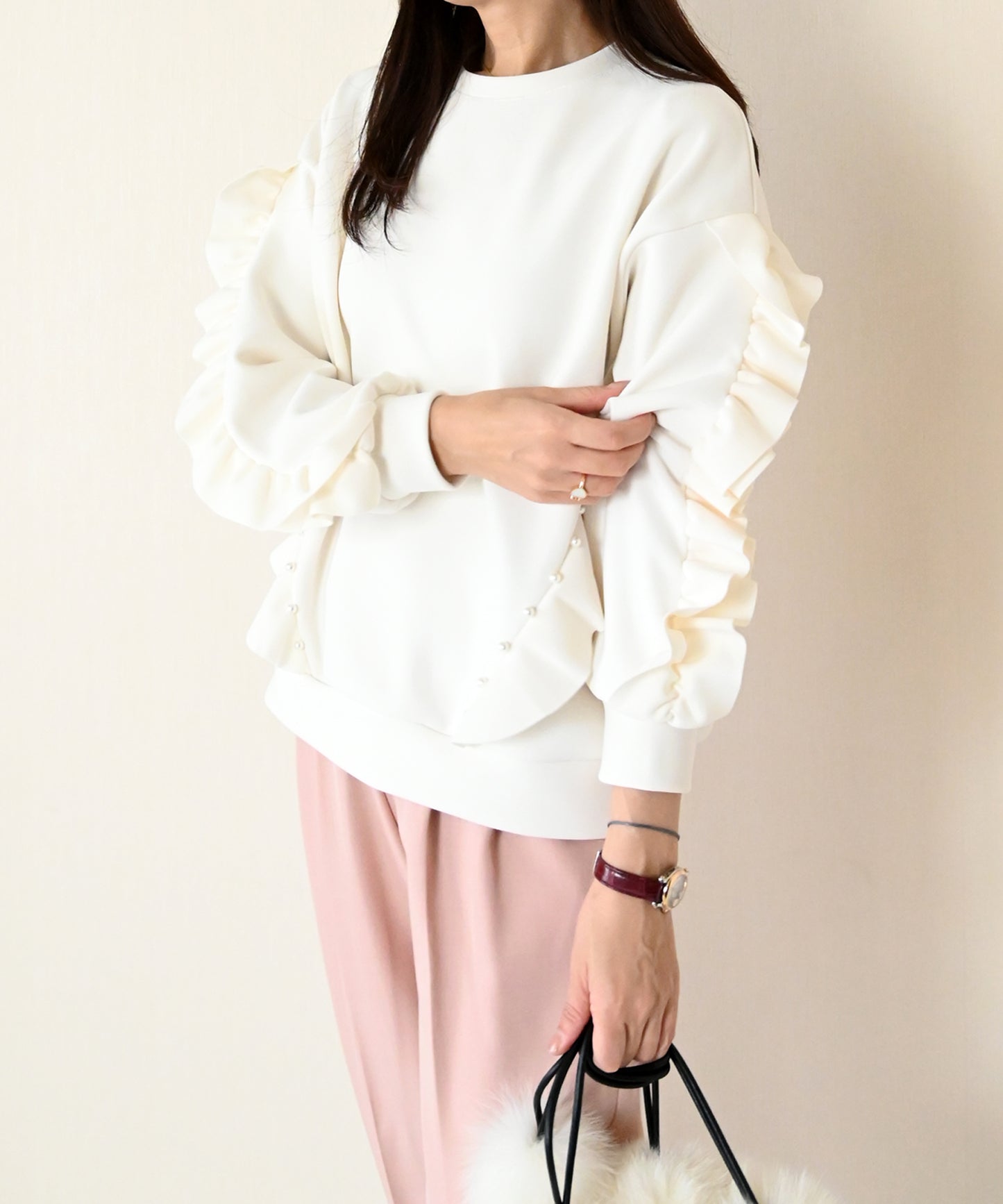 【11月16日(日)20時〜新発売】パールリュクス裏起毛トップス