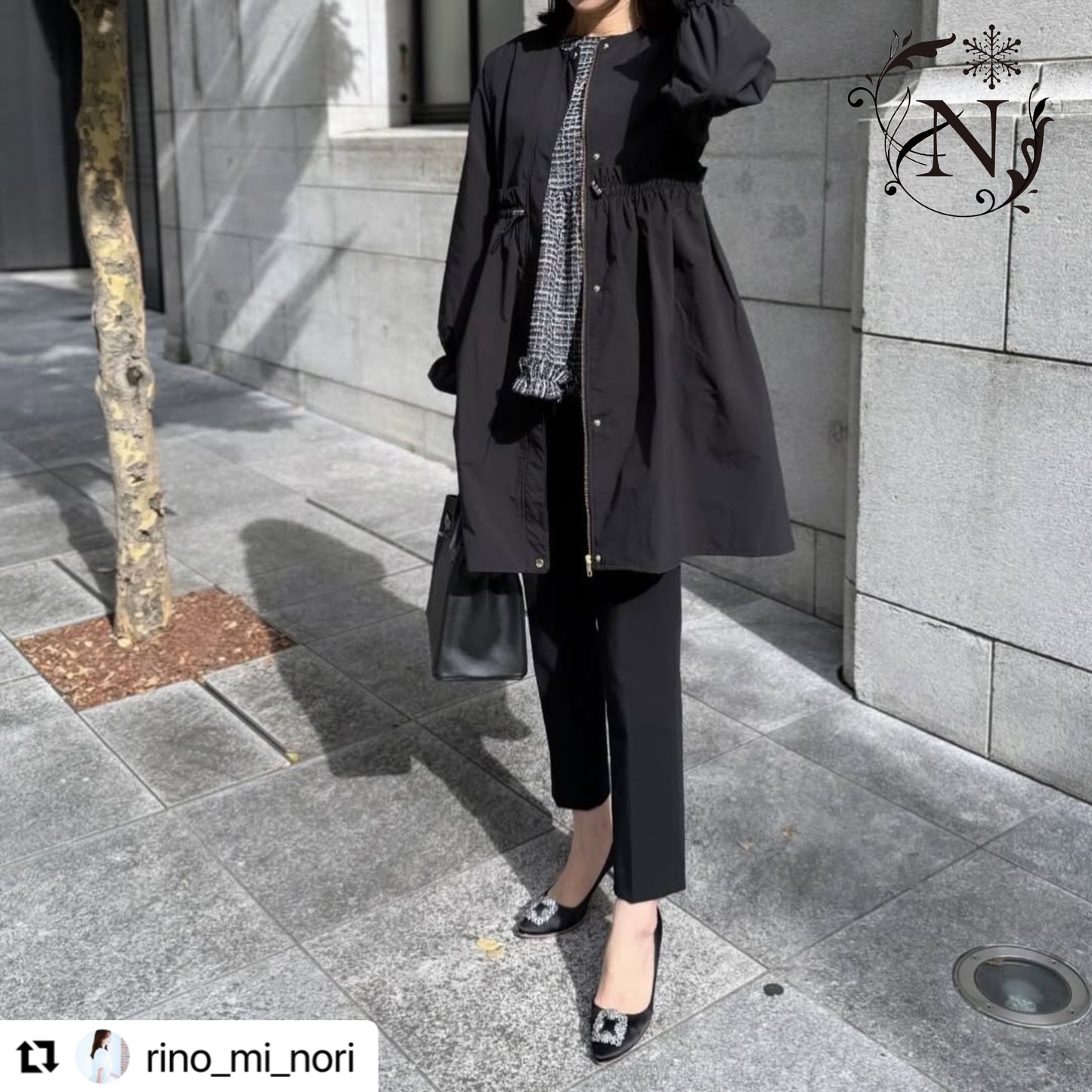 ギャザーフリルドローストコート