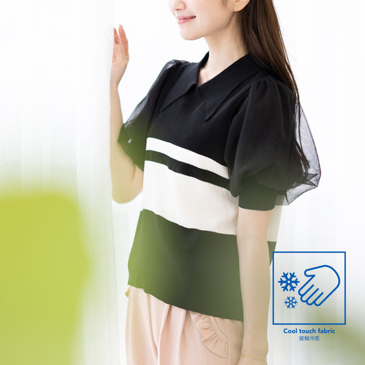 【6月29日(日)20時〜再販】接触冷感エアリーぽわん袖ニット