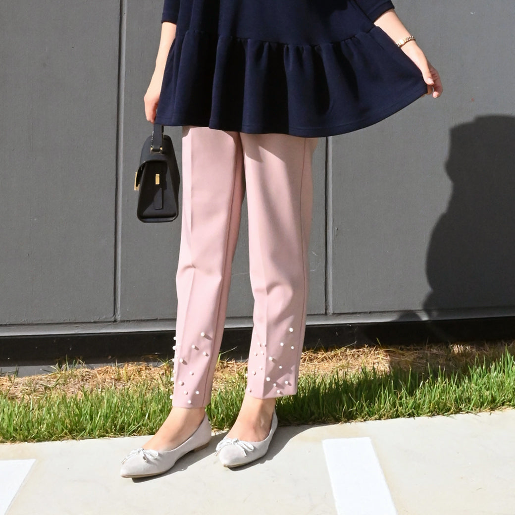 ★美品★ Neige フリルポケット ボンディングコート ピンクベージュ ☆美品☆ Neige フリルポケット ボンディングコート ピンク