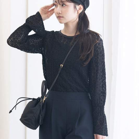 【8月17日(日)20時〜新発売】25AW ストレッチお花レーストップス