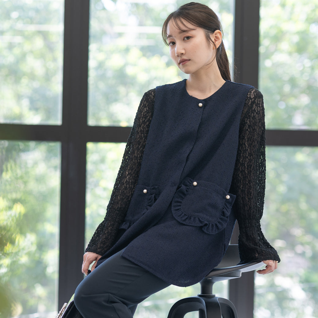 【8月17日(日)20時〜新発売】25AW ストレッチお花レーストップス