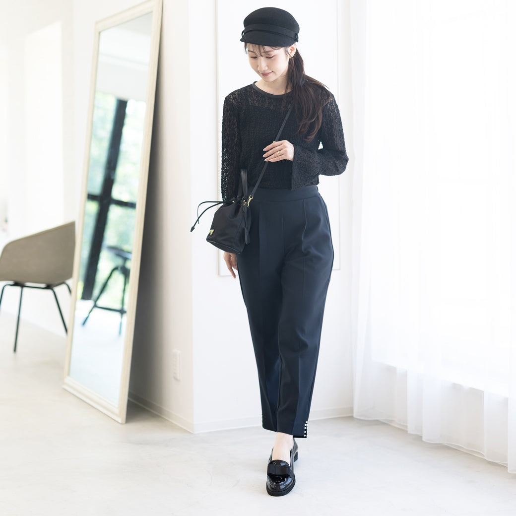 【8月17日(日)20時〜新発売】25AW ストレッチお花レーストップス