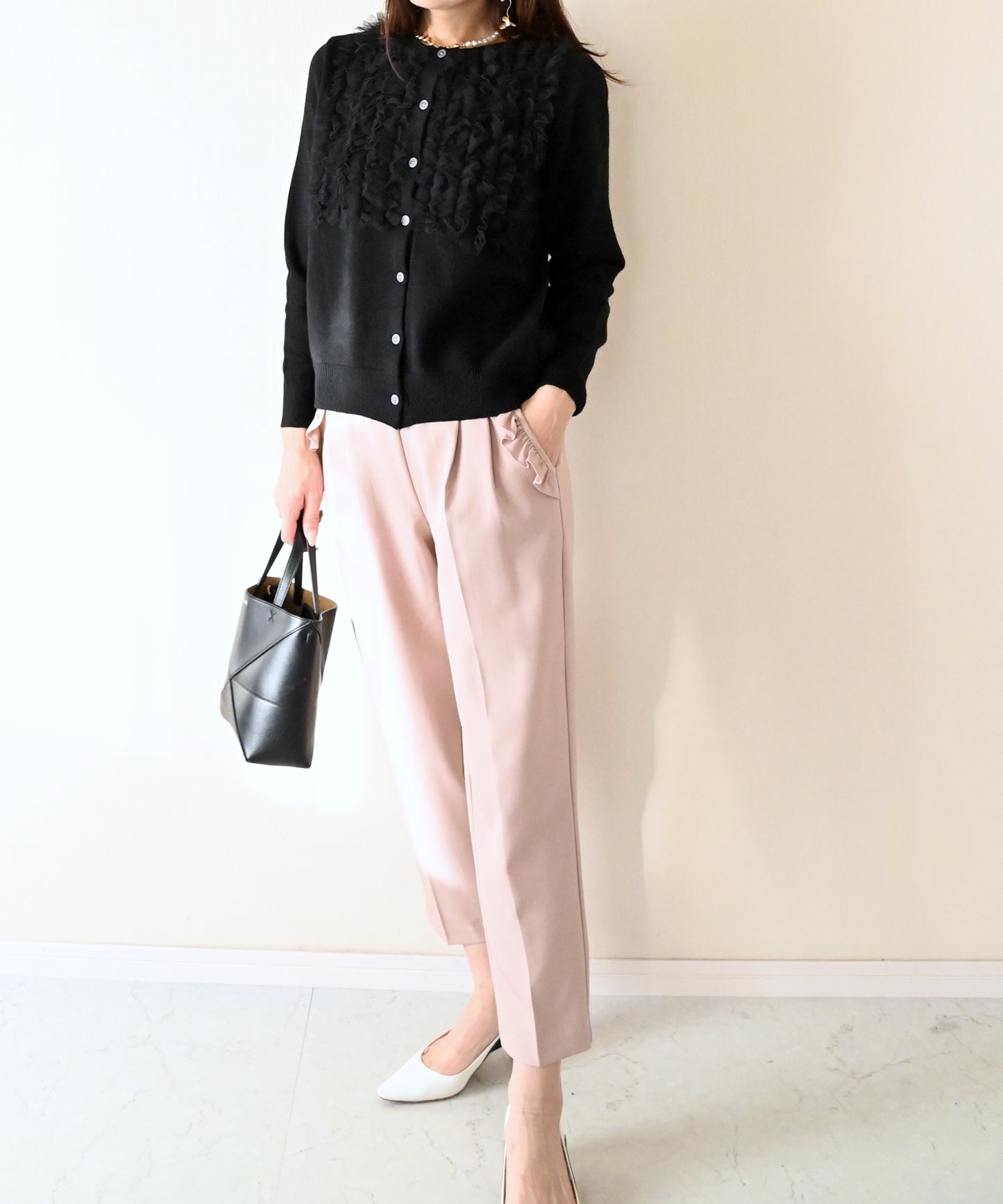 【1月4日(日)20時〜新発売】チュールフリルラッフルカーディガン　