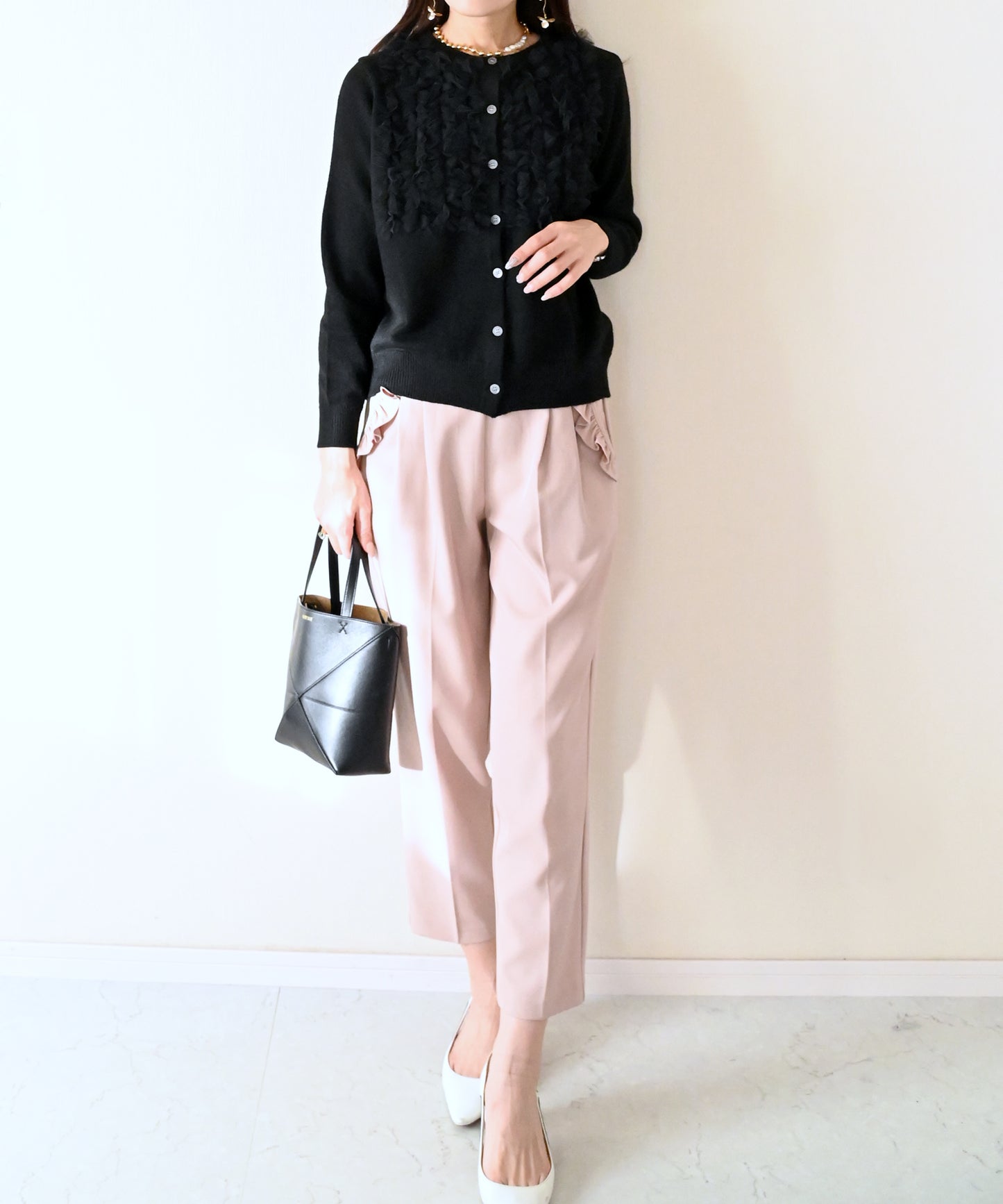 【1月4日(日)20時〜新発売】チュールフリルラッフルカーディガン　