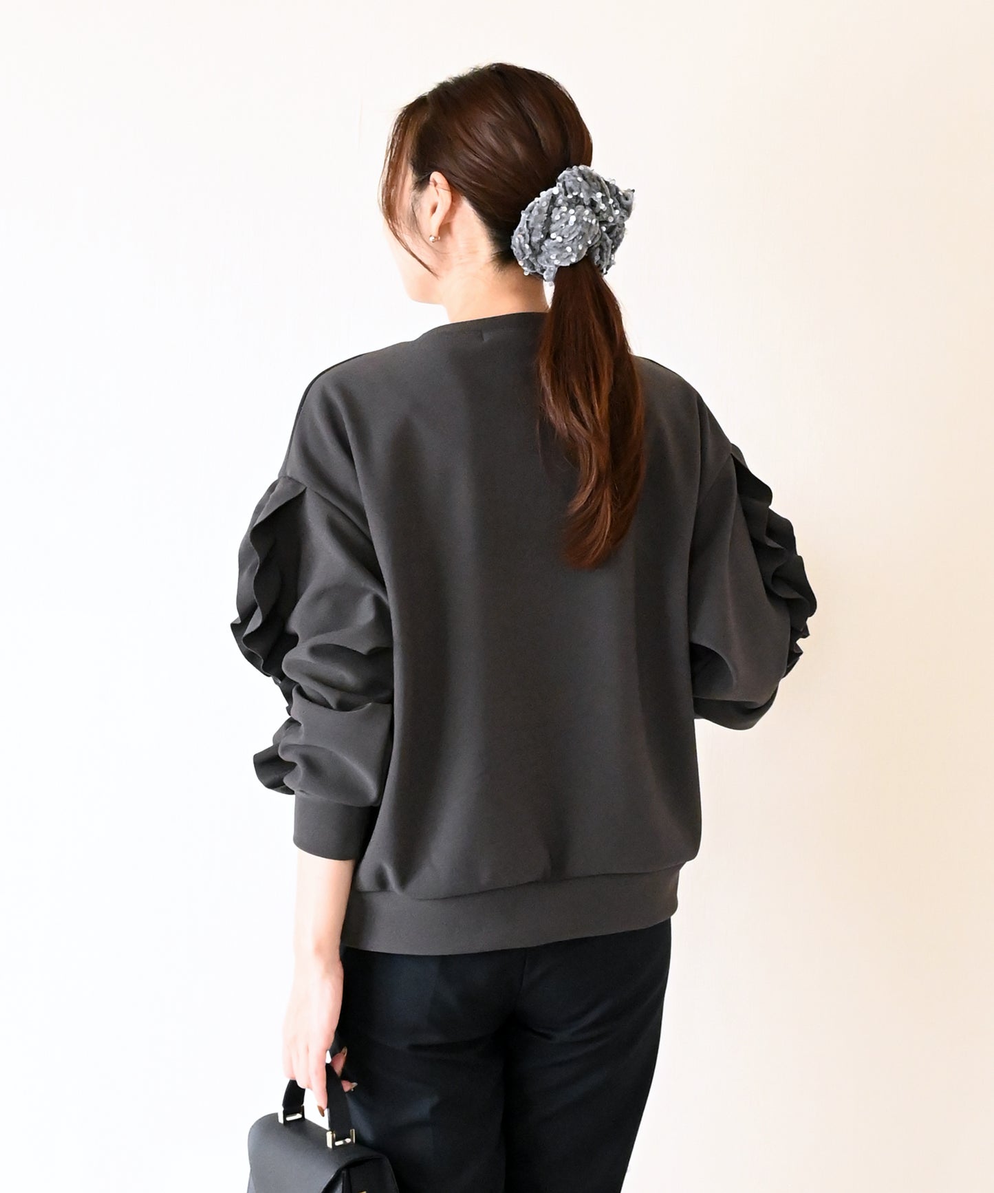 【新色グレーも12月21日(日)20時〜再入荷】パールリュクス裏起毛トップス